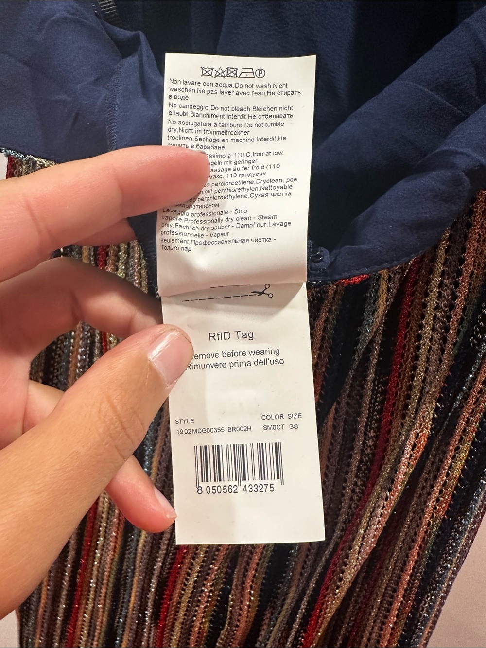 Missoni Multicolor Striped Halter Maxi Dress - Picture 7 of 7